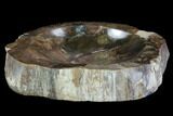 Polished Madagascar Petrified Wood Dish - Madagascar #98293-1